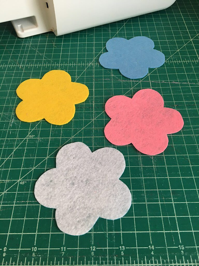 cut out flowers from felt