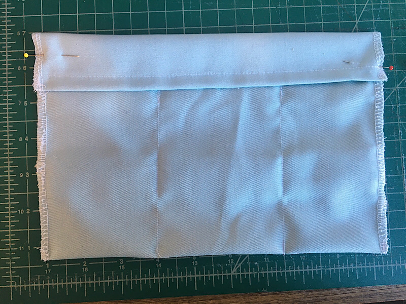 fold top edge down