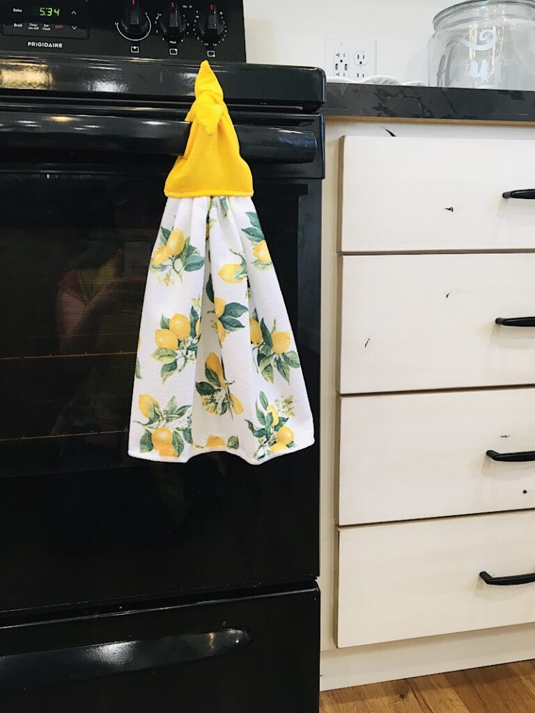 kitchen towel tie on to oven