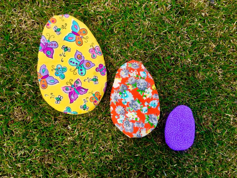 DIY fabric easter eggs reusable