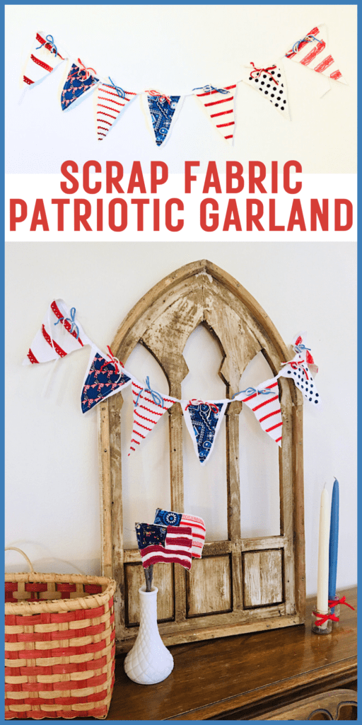 scrap fabric patriotic garland