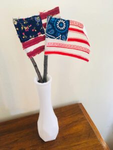 DIY scrap fabric flags