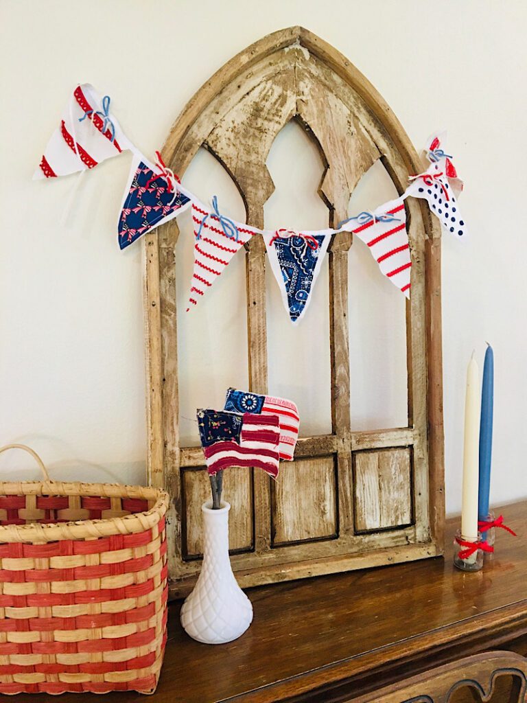 Patriotic Decor on Piano top