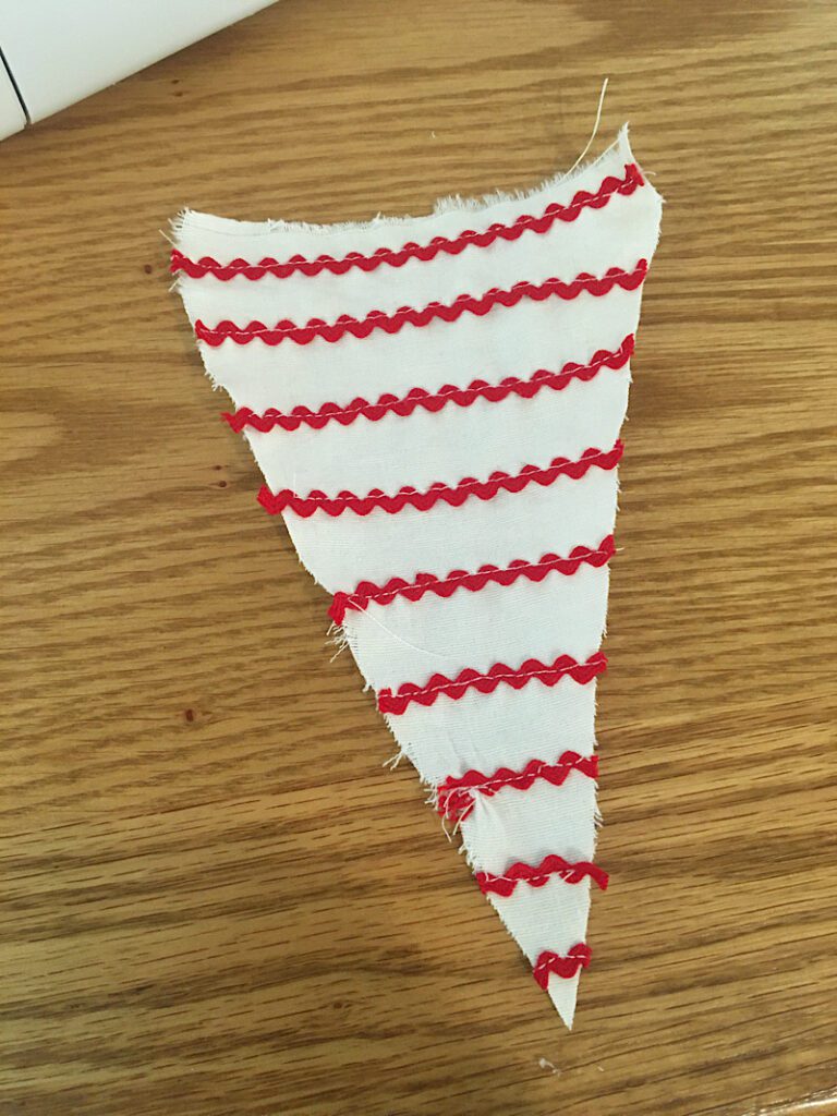 stripes on a pennant bunting