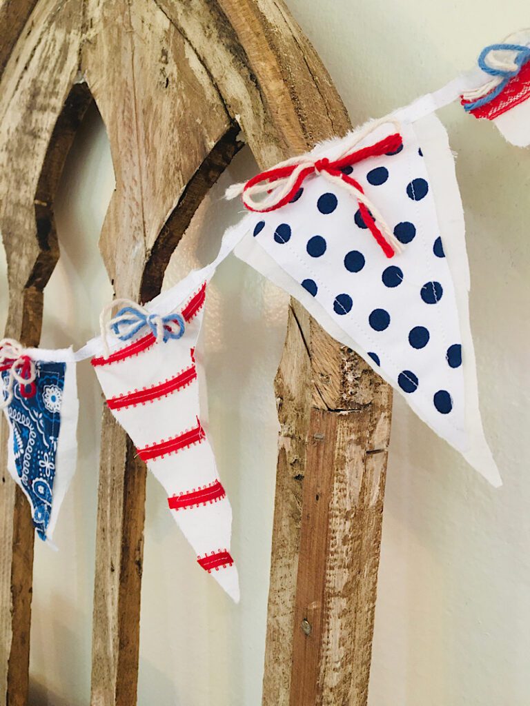 DIY fourth of july garland bunting tutorial