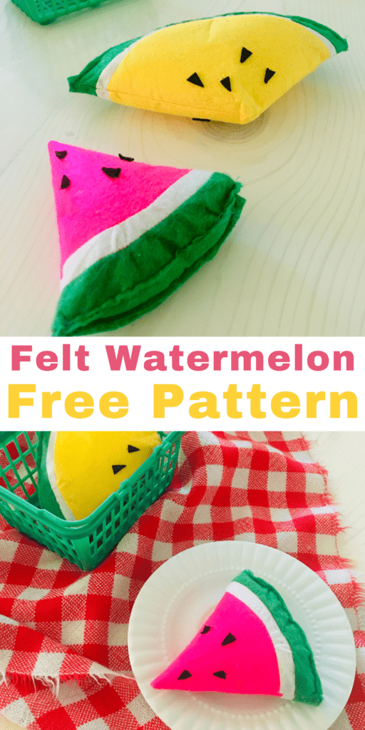 how to make a felt watermelon slice