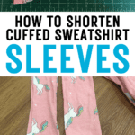 how to shorten cuffed sweatshirt sleeves