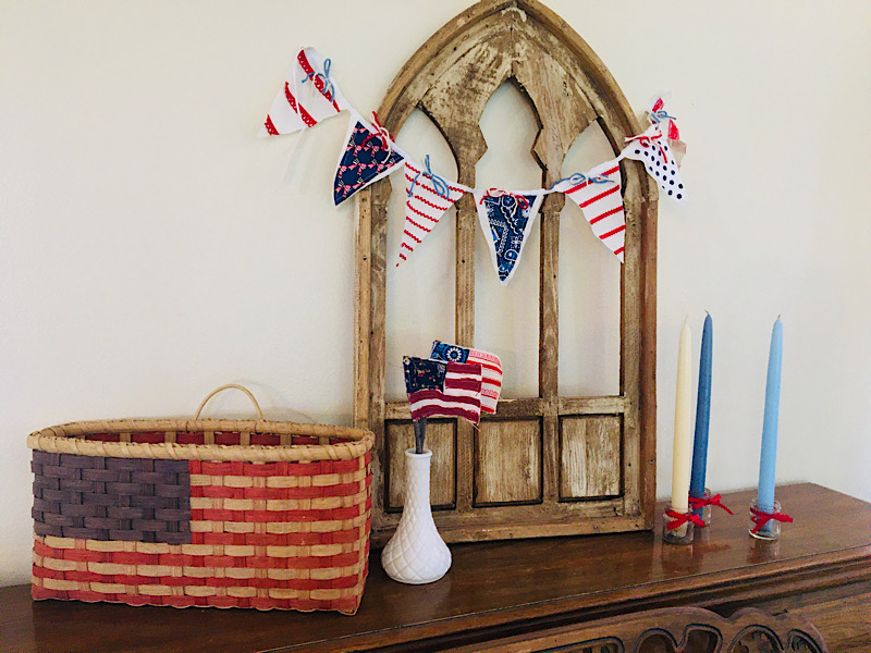 Piano top decor for fourth of july