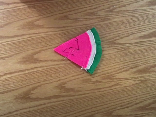 fold and pin watermelon