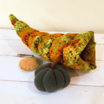 Fabric Cornucopia and pumpkin