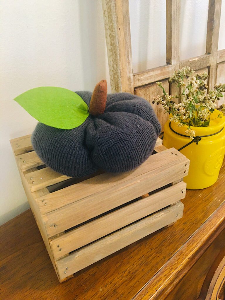 DIY stuffed pumpkin from beanie