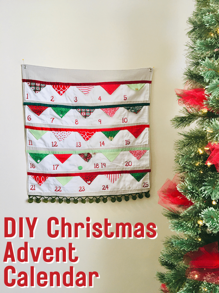 DIY christmas advent calendar sewing pattern