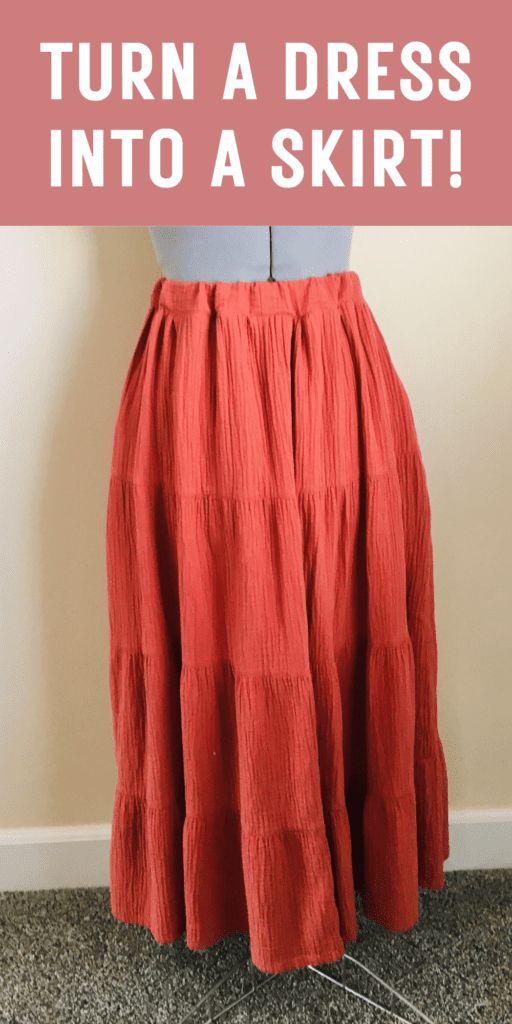 how to turn a dress into a skirt pin