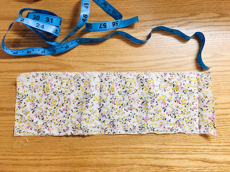 strip of fabric cotton for teething ring